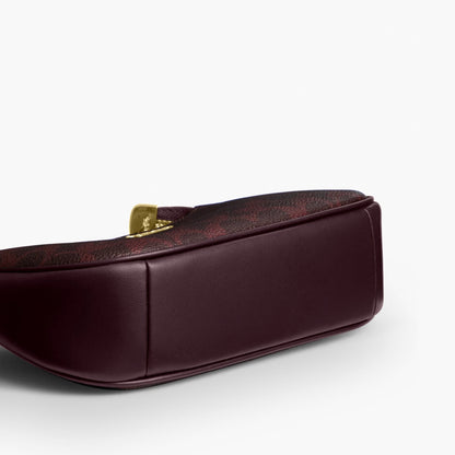 Coach Teri Mini Crossbody Bag In Signature Canvas - Gold/Black Currant