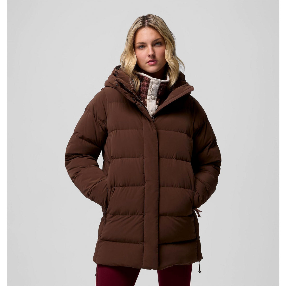 Columbia Women's Amaze Puff Mid Hooded Jacket - Tobacco