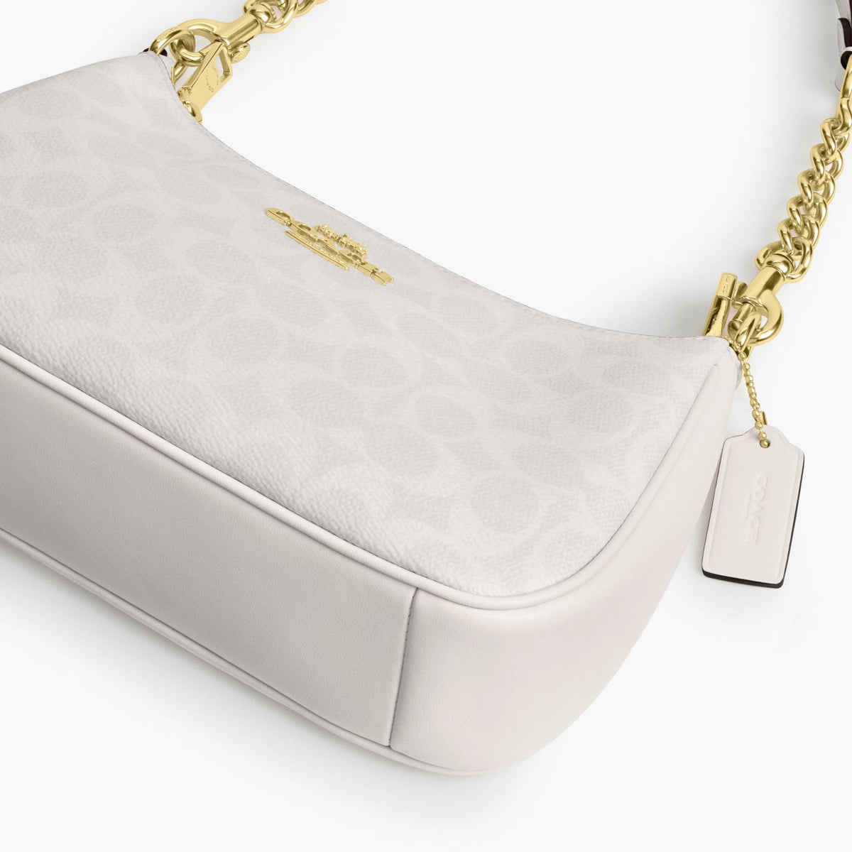Coach Teri Shoulder Bag In Signature Canvas - Gold/White/Chalk