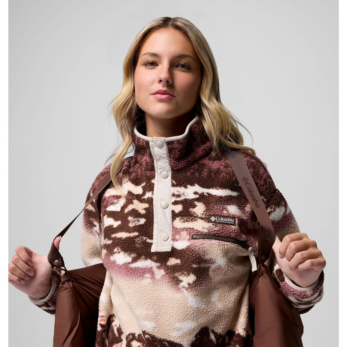 Columbia Women's Amaze Puff Mid Hooded Jacket - Tobacco