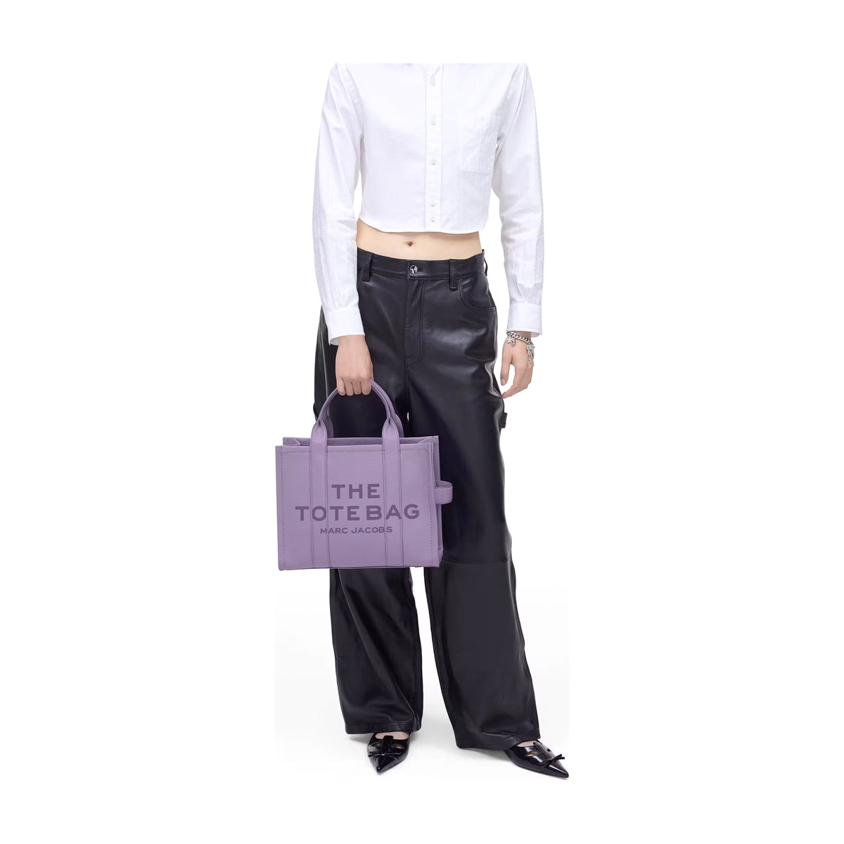 Marc Jacobs The Leather Medium Tote Bag - LILAC