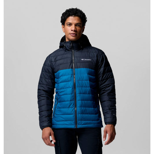 Columbia Men's Powder Lite II Hooded Jacket - Phoenix Blue, Black