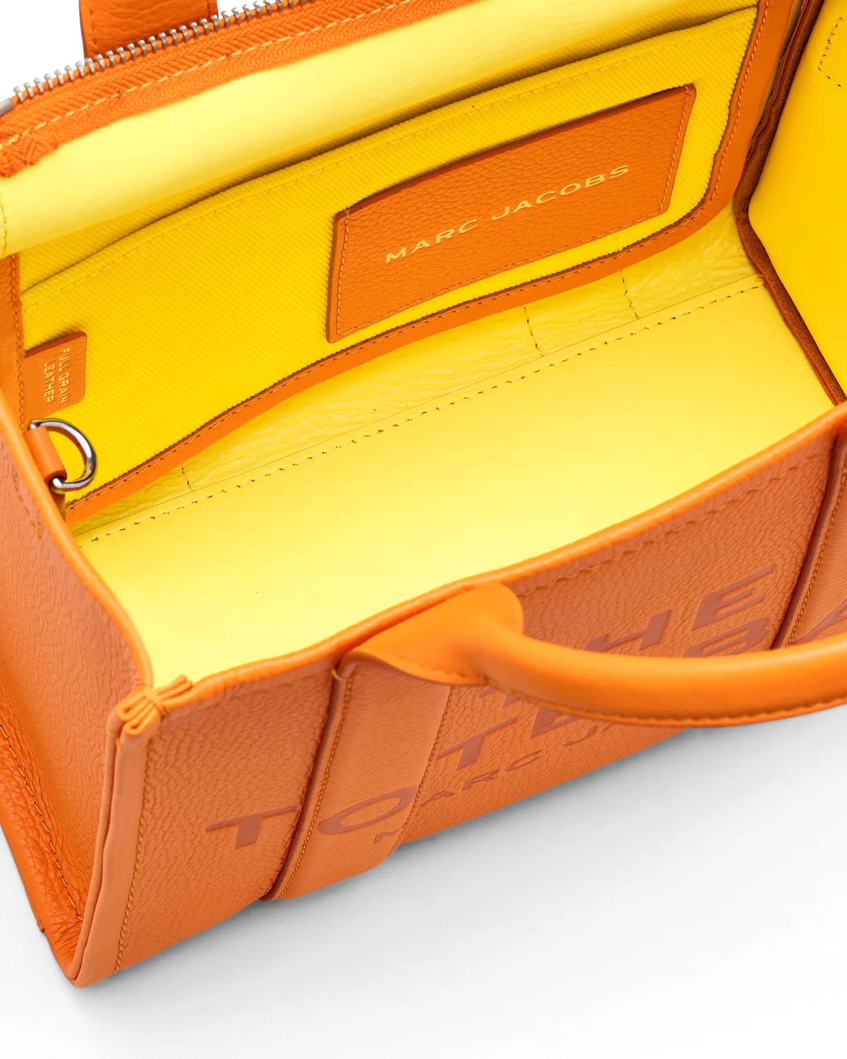 Marc Jacobs The Leather Small Tote Bag - TANGERINE