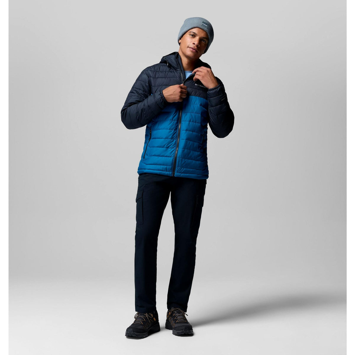 Columbia Men's Powder Lite II Hooded Jacket - Phoenix Blue, Black