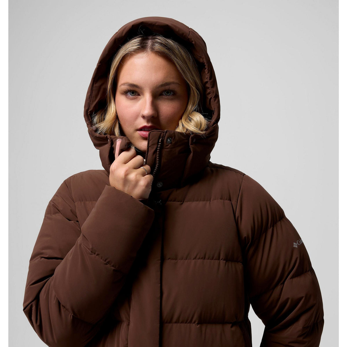 Columbia Women's Amaze Puff Mid Hooded Jacket - Tobacco