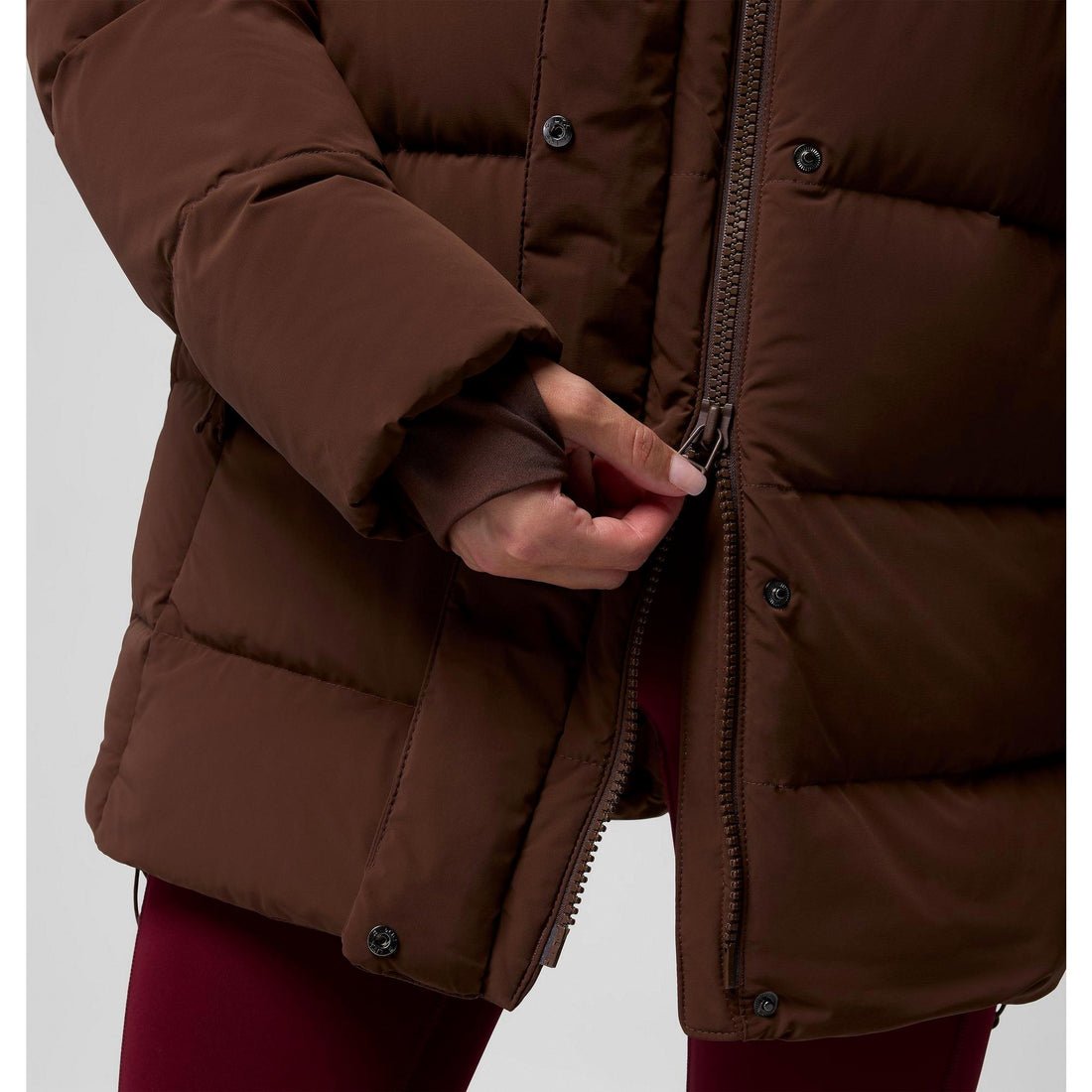 Columbia Women's Amaze Puff Mid Hooded Jacket - Tobacco