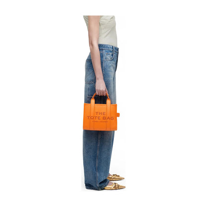 Marc Jacobs The Leather Small Tote Bag - TANGERINE