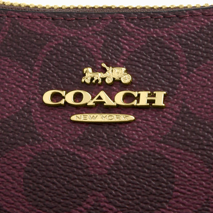 Coach Teri Mini Crossbody Bag In Signature Canvas - Gold/Black Currant