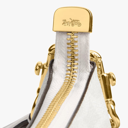 Coach Teri Shoulder Bag In Signature Canvas - Gold/White/Chalk