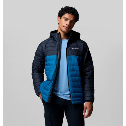 Columbia Men's Powder Lite II Hooded Jacket - Phoenix Blue, Black