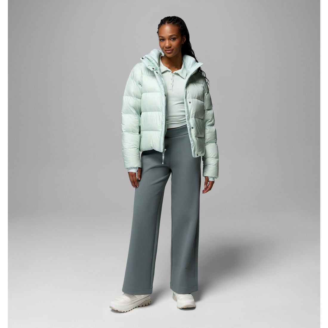 Columbia Women's Amaze Puff Hooded Jacket - Tea Light Pearl Shine