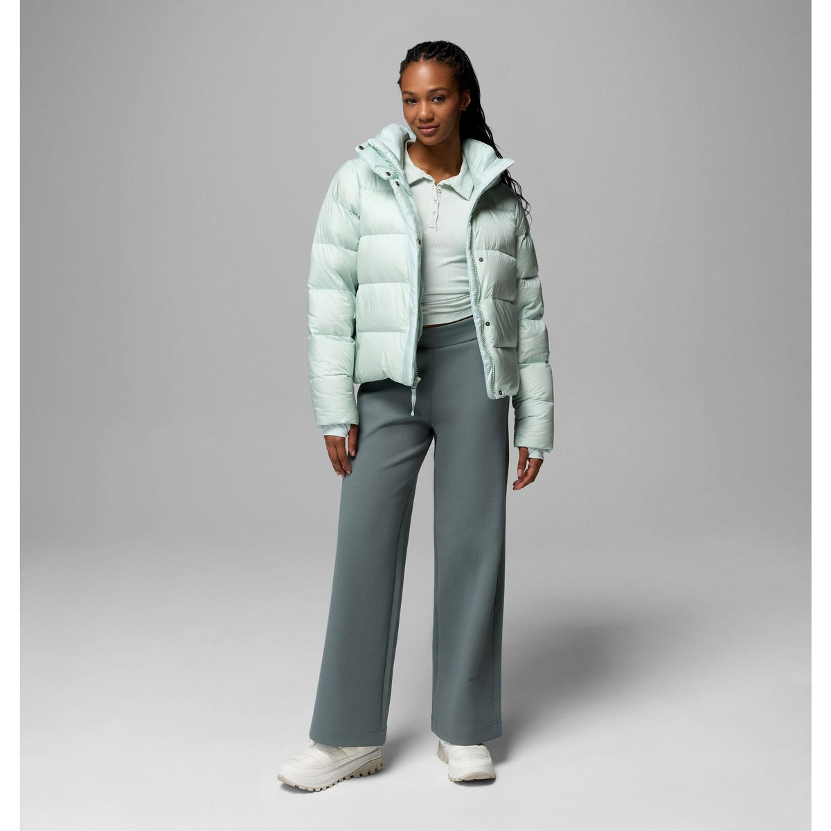 Columbia Women's Amaze Puff Hooded Jacket - Tea Light Pearl Shine