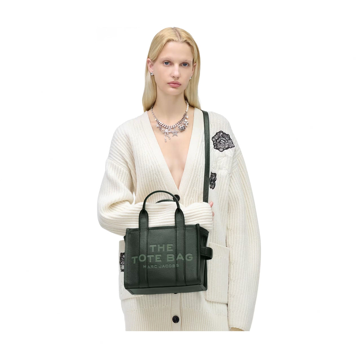 Marc Jacobs The Leather Small Tote Bag - IVY