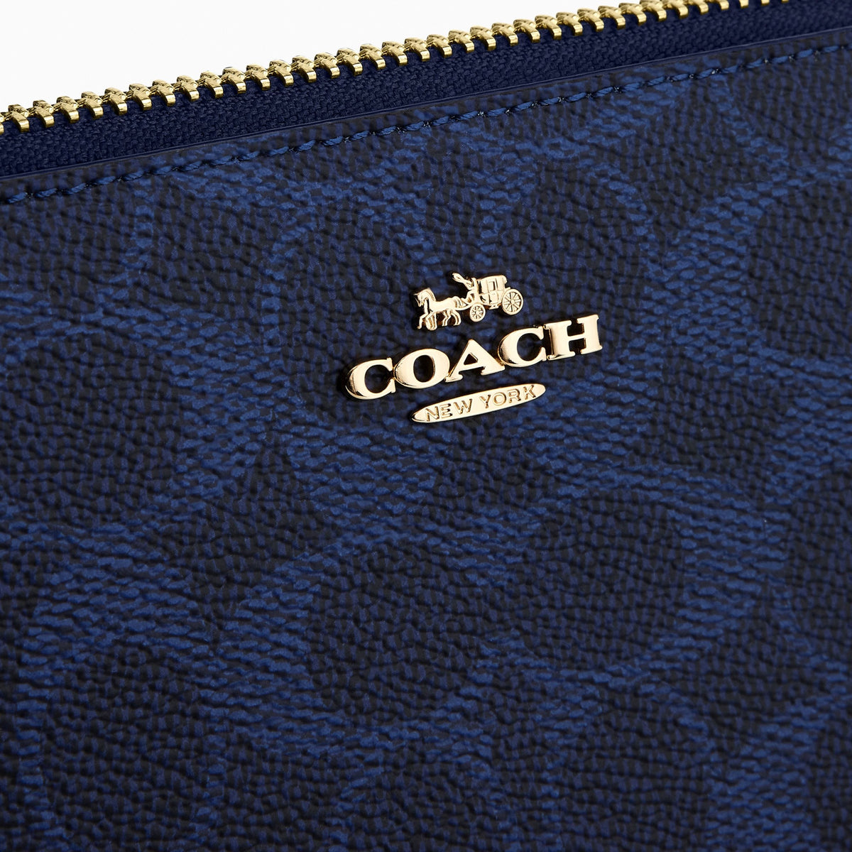 Coach Nolita 19 In Signature Canvas - Gold/Navy