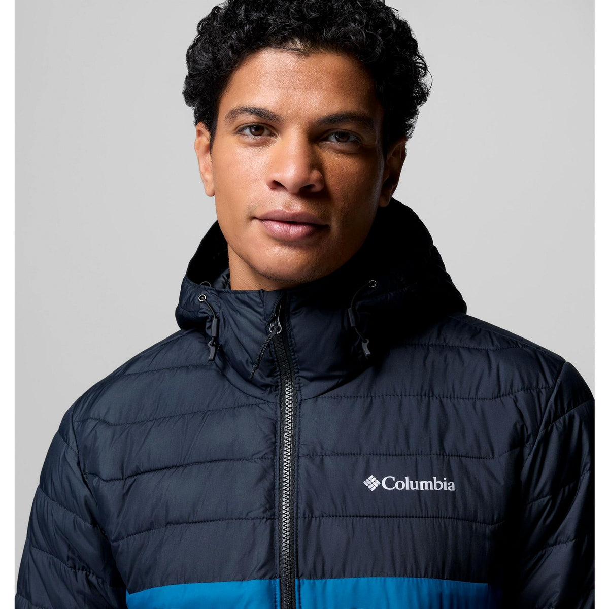 Columbia Men's Powder Lite II Hooded Jacket - Phoenix Blue, Black