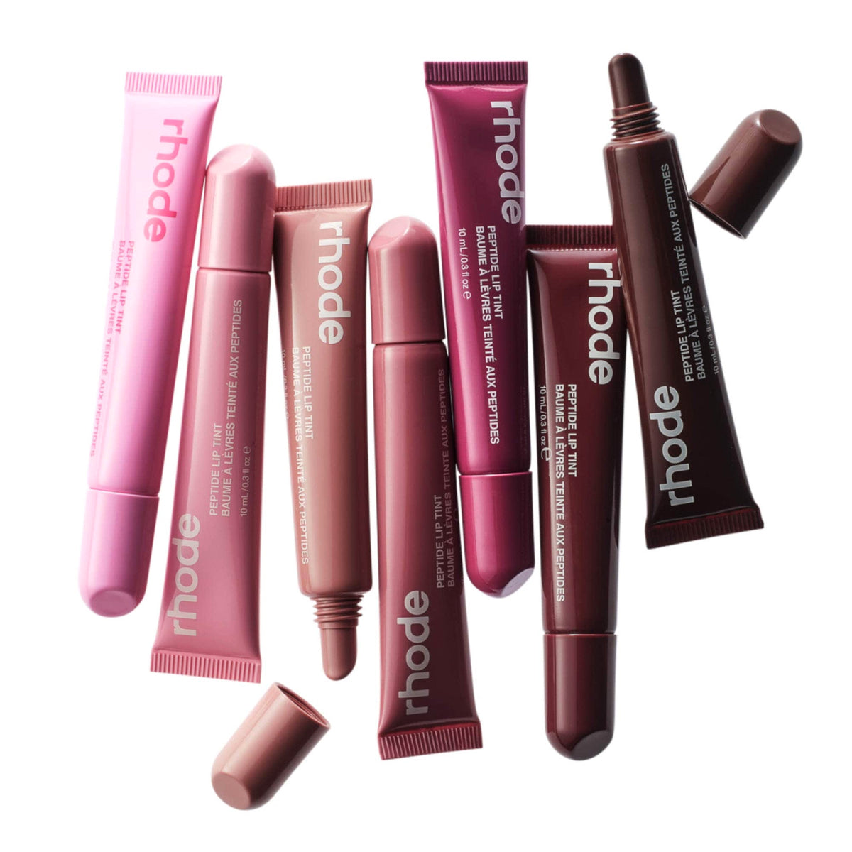 Rhode Peptide Lip Tint Nourishing Glaze - PB&J - warm berry brown