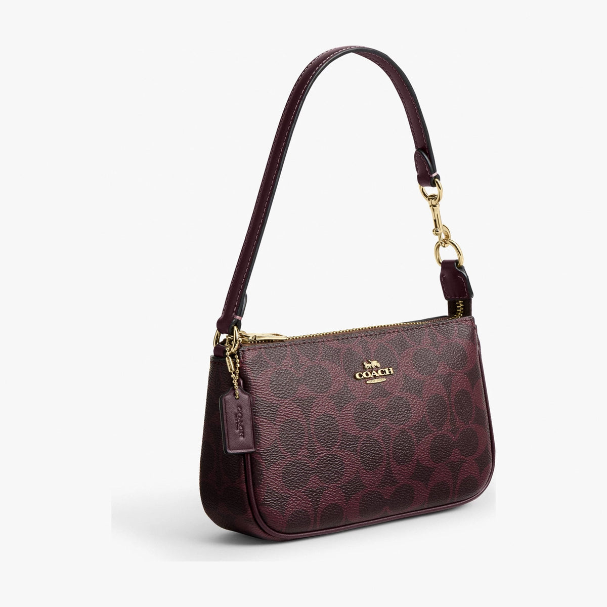 Coach Nolita 19 In Signature Canvas - Gold/Black Currant