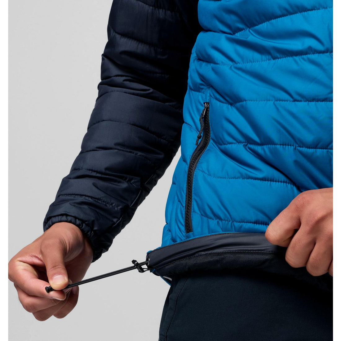 Columbia Men's Powder Lite II Hooded Jacket - Phoenix Blue, Black