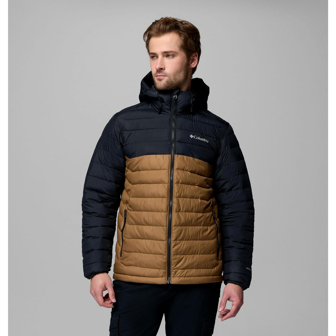 Columbia Men's Powder Lite II Hooded Jacket - Delta, Black
