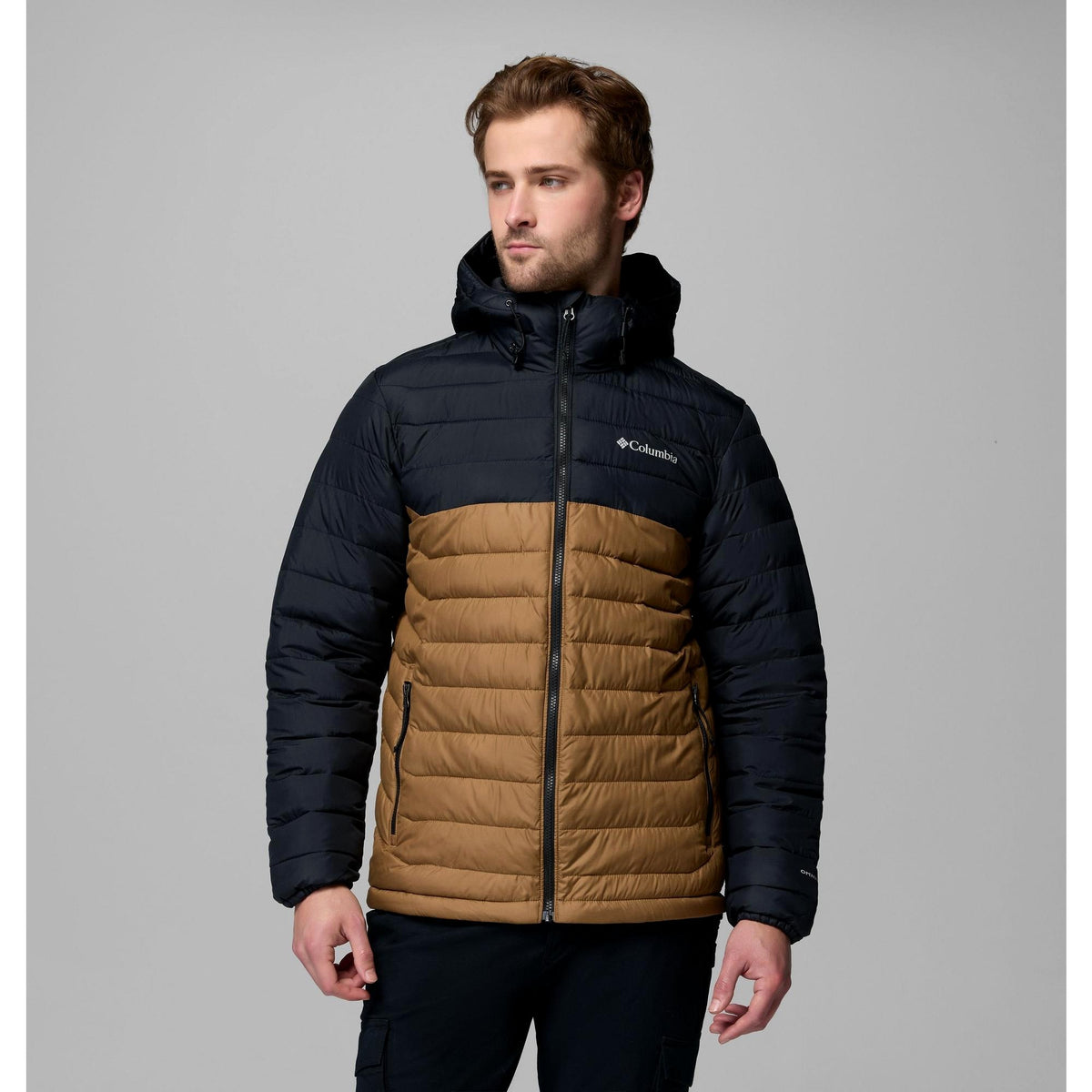 Columbia Men's Powder Lite II Hooded Jacket - Delta, Black