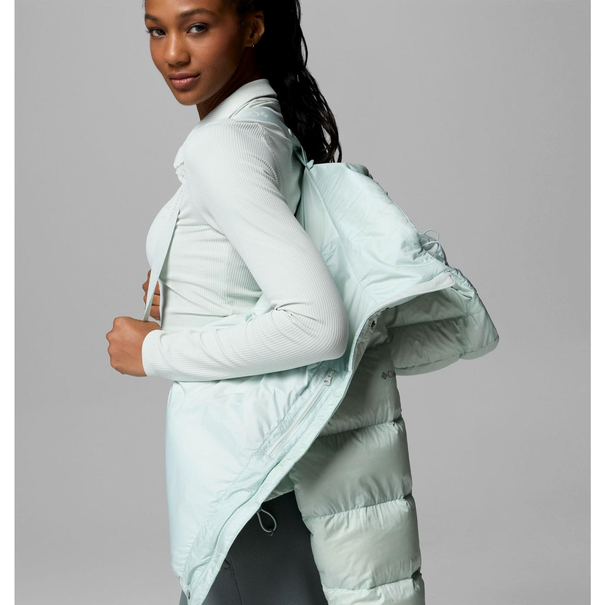 Columbia Women's Amaze Puff Hooded Jacket - Tea Light Pearl Shine