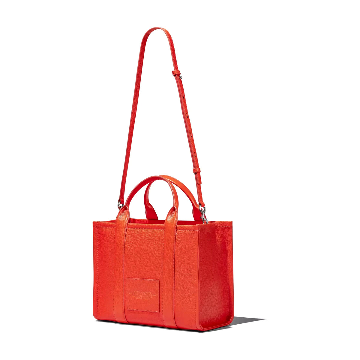 Marc Jacobs The Leather Medium Tote Bag - ELECTRIC ORANGE