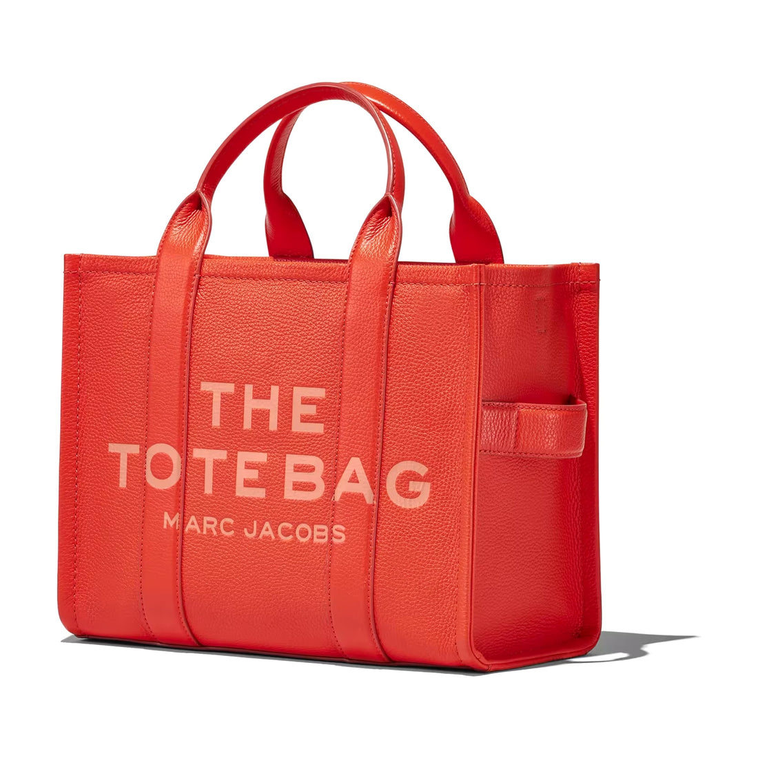 Marc Jacobs The Leather Medium Tote Bag - ELECTRIC ORANGE