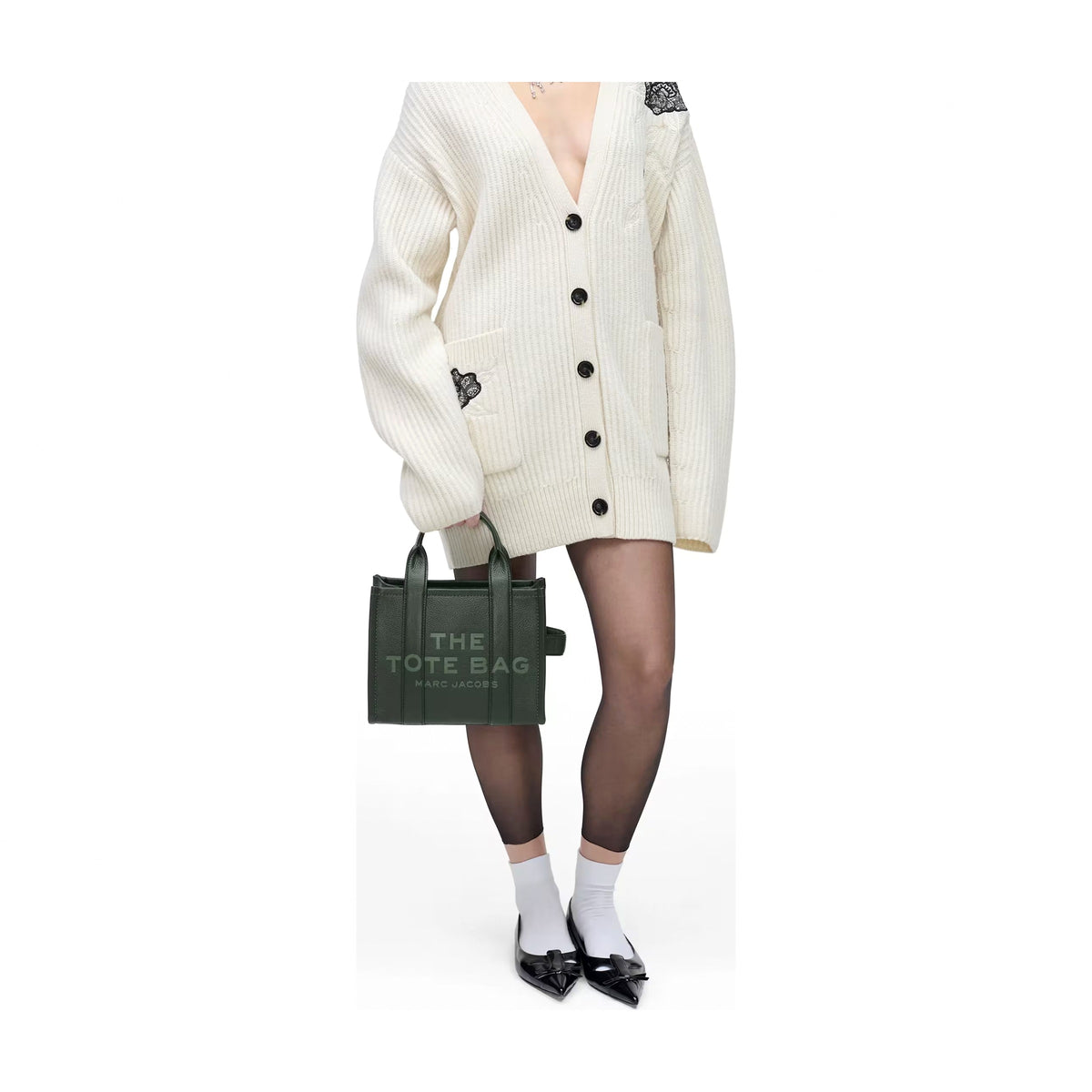 Marc Jacobs The Leather Small Tote Bag - IVY