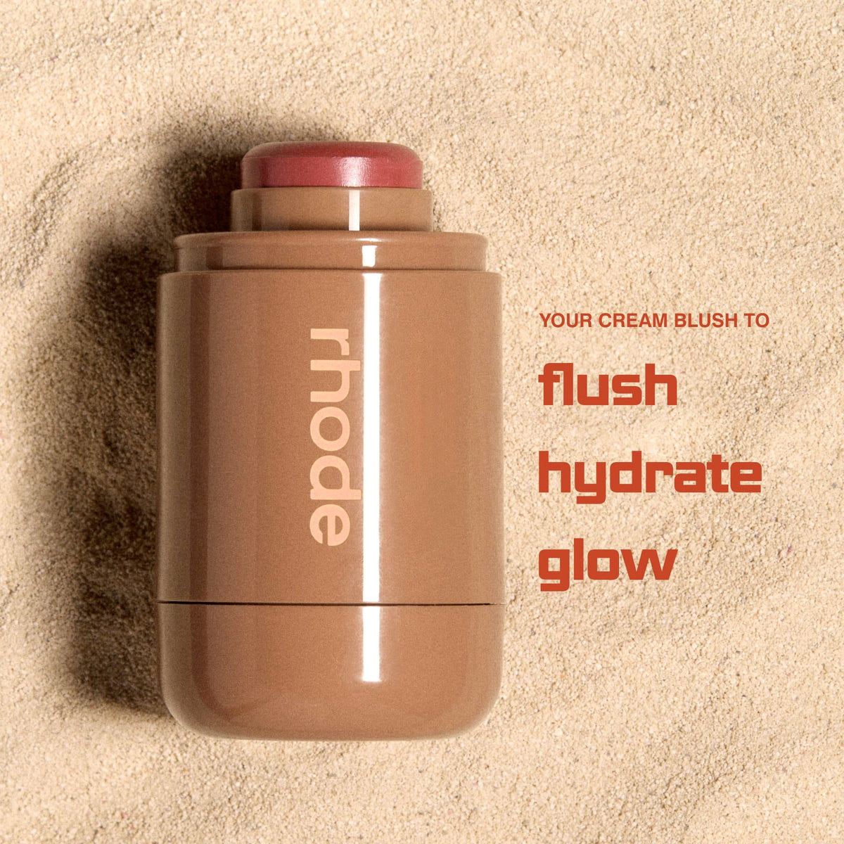Rhode Pocket Blush Buildable Hydrating Cream Blush - Sun Soak - spiced orange