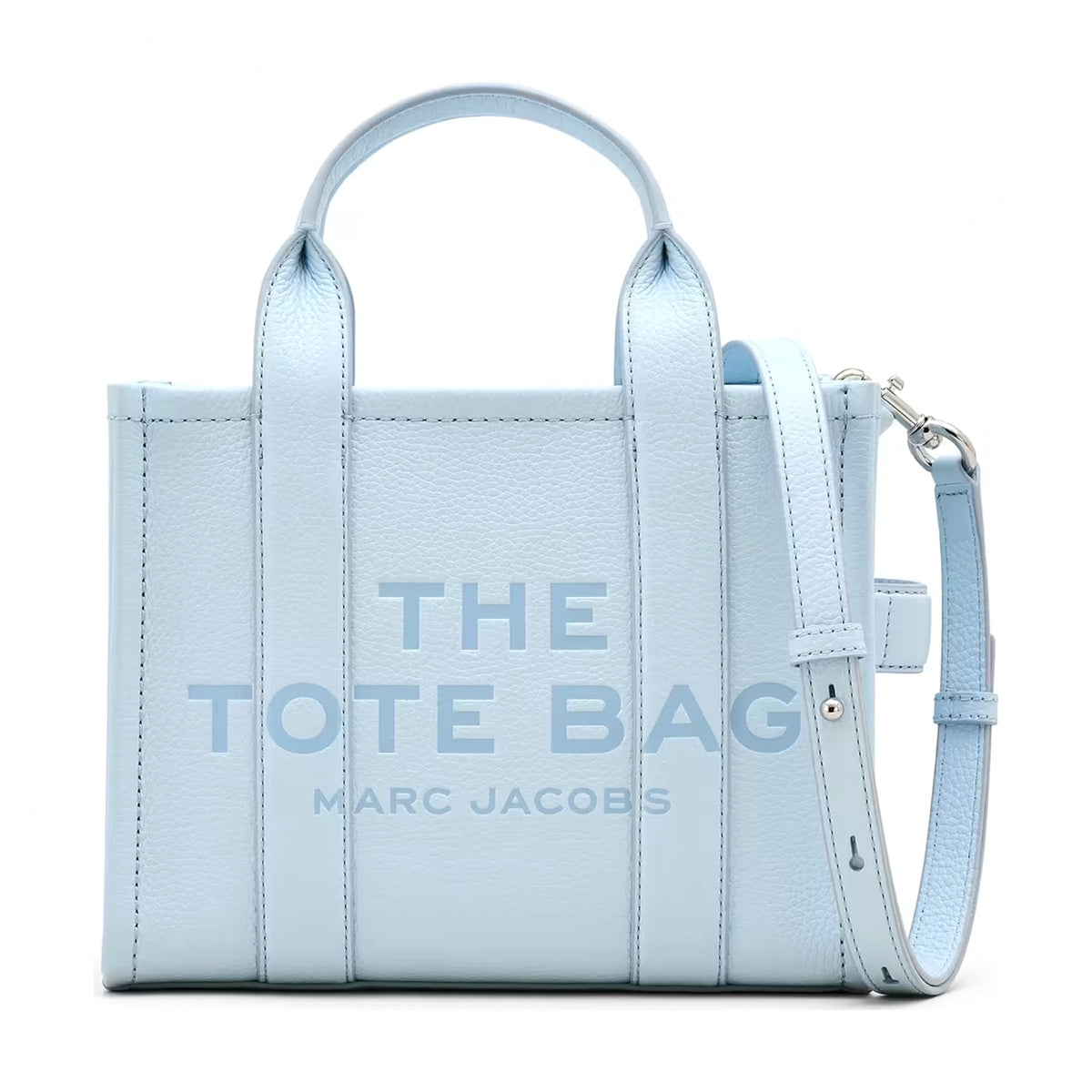 Marc Jacobs The Leather Small Tote Bag - CLOUD BLUE