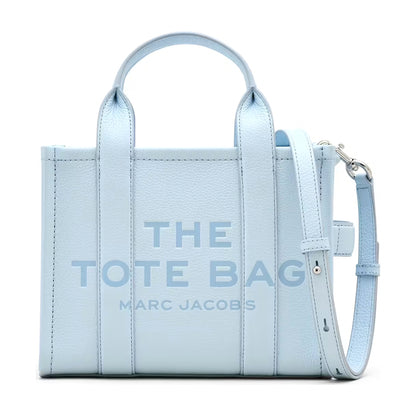 Marc Jacobs The Leather Small Tote Bag - CLOUD BLUE