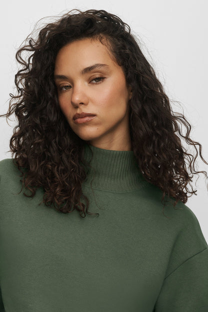 Alo Yoga Cropped Serenity Coverup - Bamboo Green