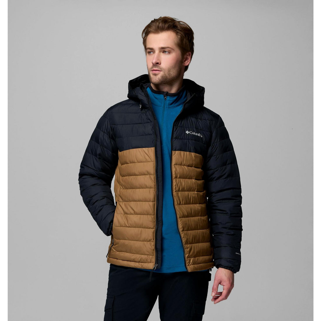 Columbia Men's Powder Lite II Hooded Jacket - Delta, Black