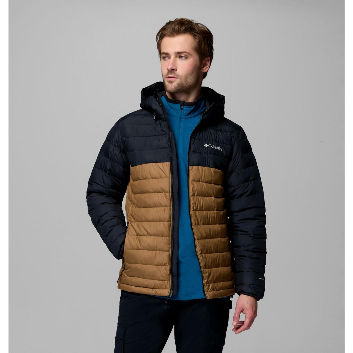 Columbia Men's Powder Lite II Hooded Jacket - Delta, Black