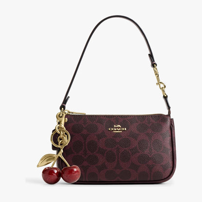 Coach Nolita 19 In Signature Canvas - Gold/Black Currant