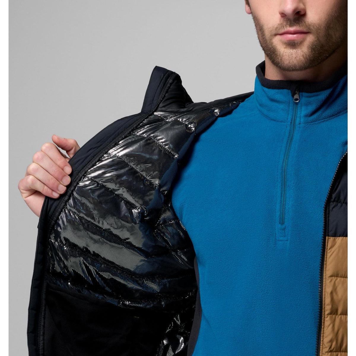 Columbia Men's Powder Lite II Hooded Jacket - Delta, Black