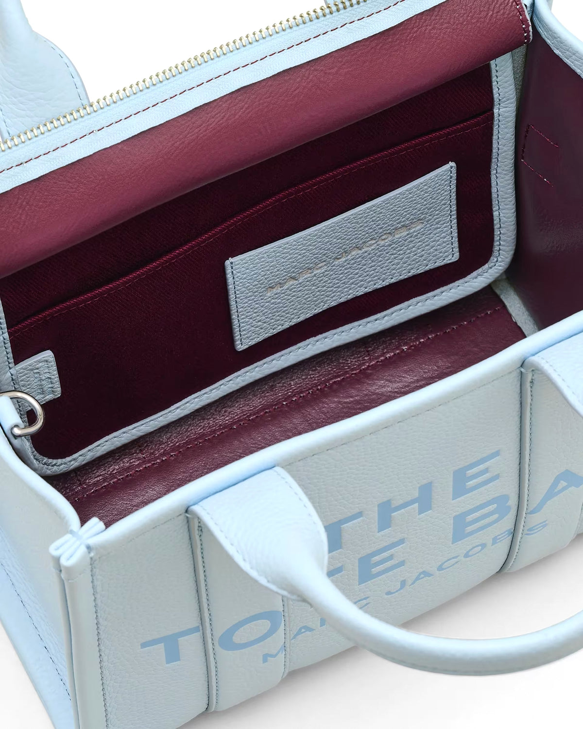 Marc Jacobs The Leather Small Tote Bag - CLOUD BLUE