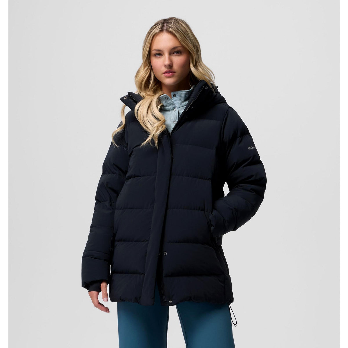 Columbia Women's Amaze Puff Mid Hooded Jacket - Black