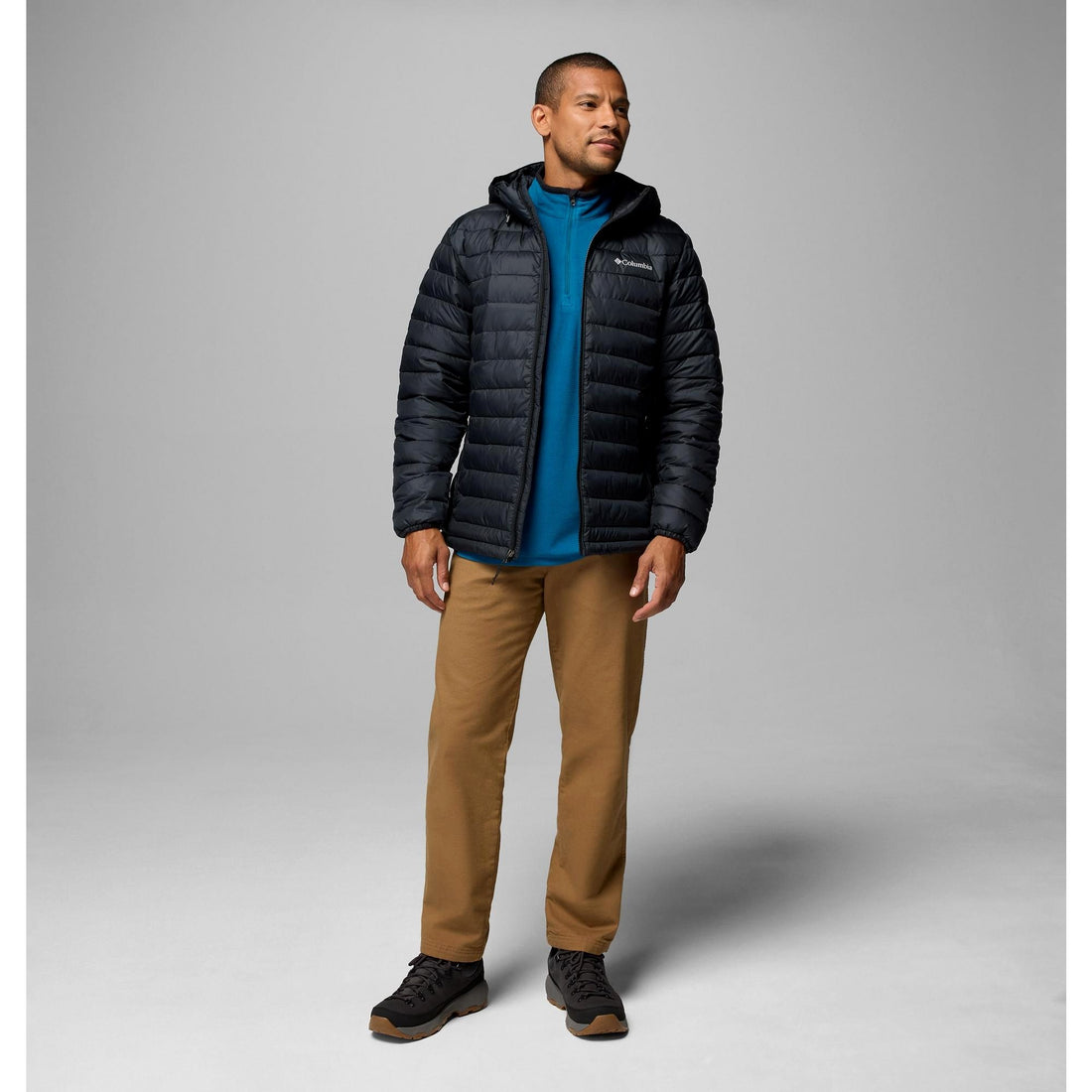 Columbia Men's Powder Lite II Hooded Jacket - Black Ripstop