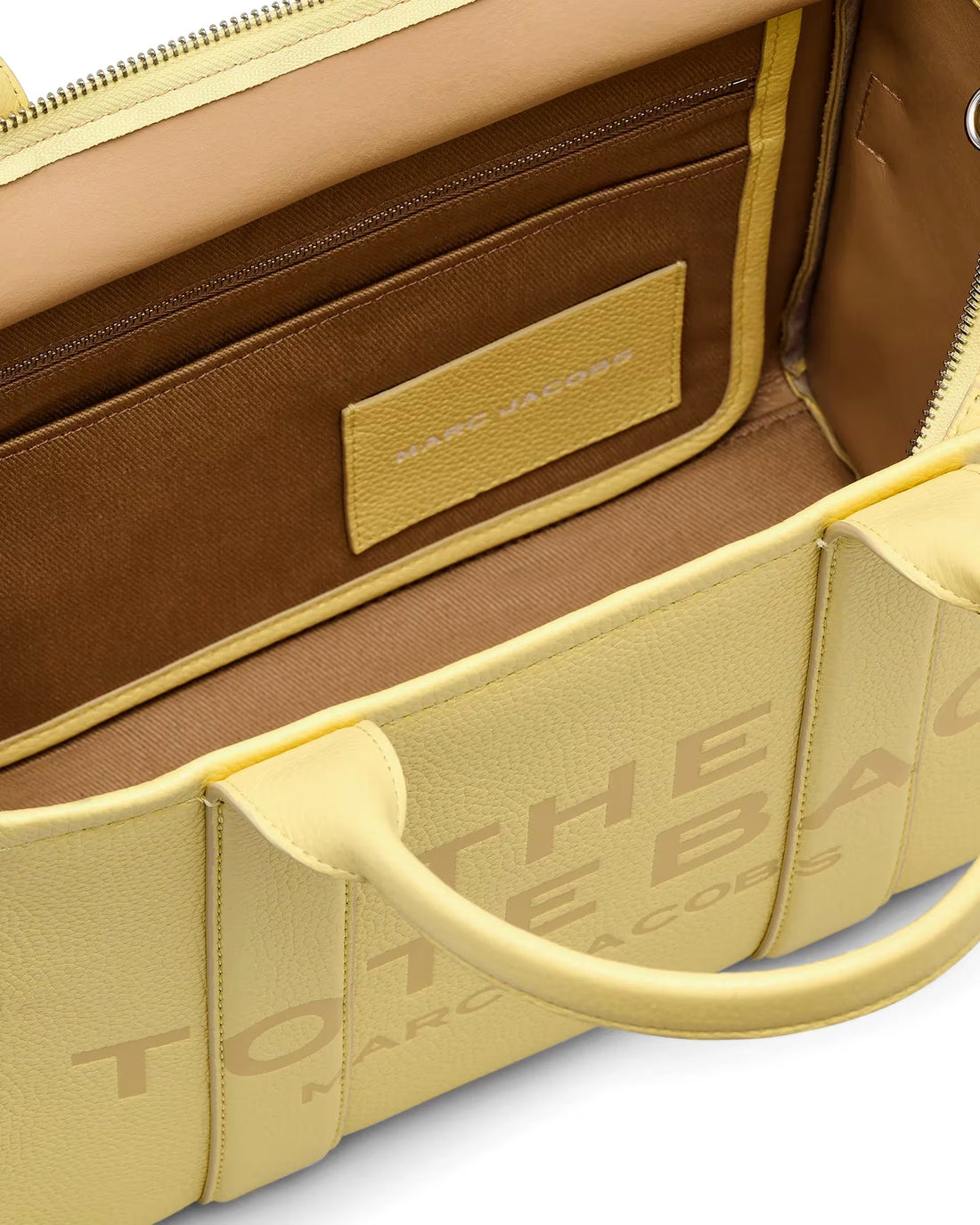 Marc Jacobs The Leather Medium Tote Bag - CUSTARD