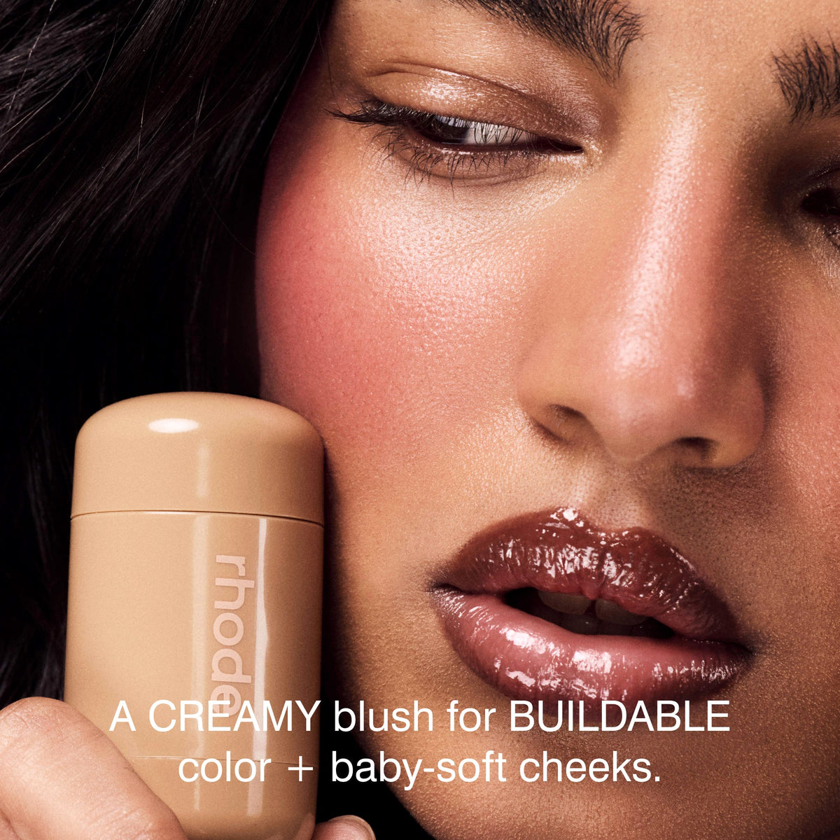 Rhode Pocket Blush Buildable Hydrating Cream Blush - Date Cake - warm red berry