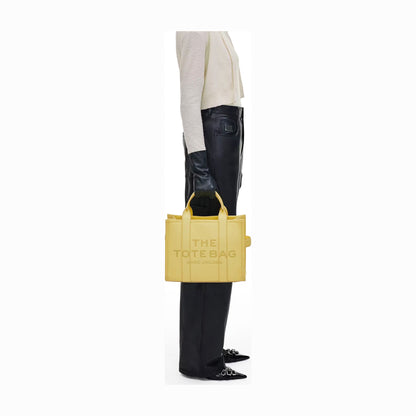 Marc Jacobs The Leather Medium Tote Bag - CUSTARD