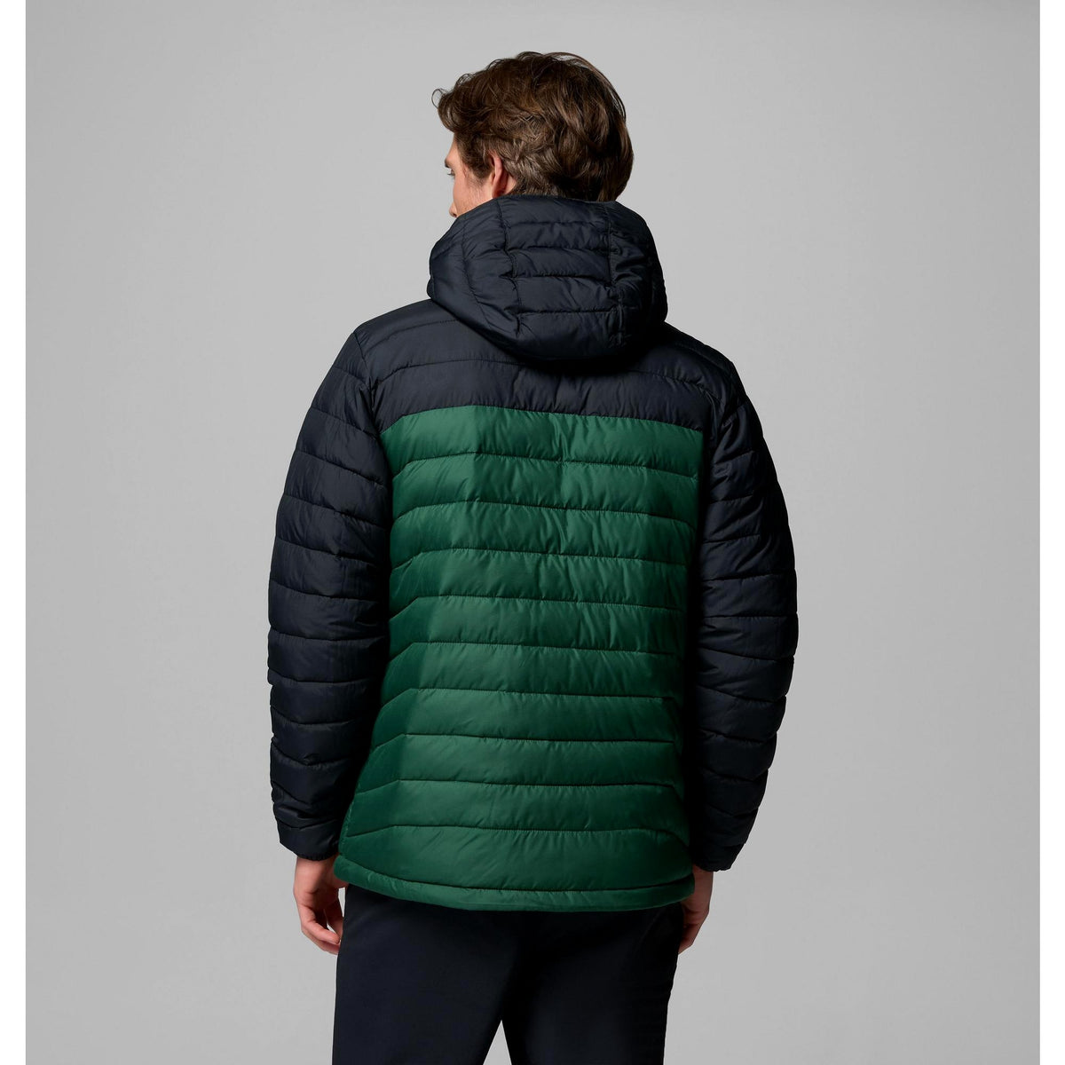 Columbia Men's Powder Lite II Hooded Jacket - Rain Forest, Black