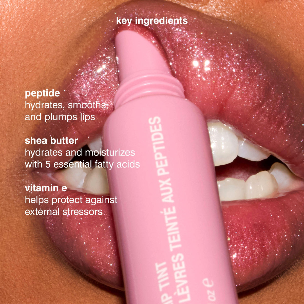 Rhode Peptide Lip Tint Nourishing Glaze - Pretzel - shimmery warm mauve + caramel-glazed pretzel scent