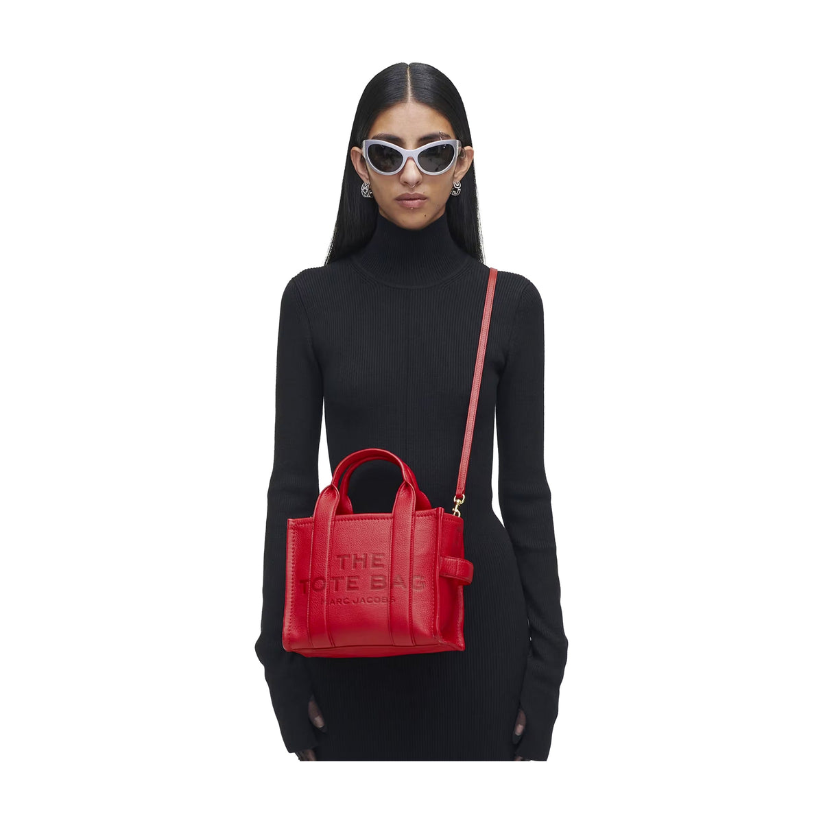 Marc Jacobs The Leather Small Tote Bag - TRUE RED