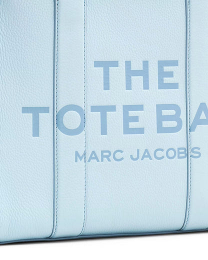 Marc Jacobs The Leather Medium Tote Bag - CLOUD BLUE