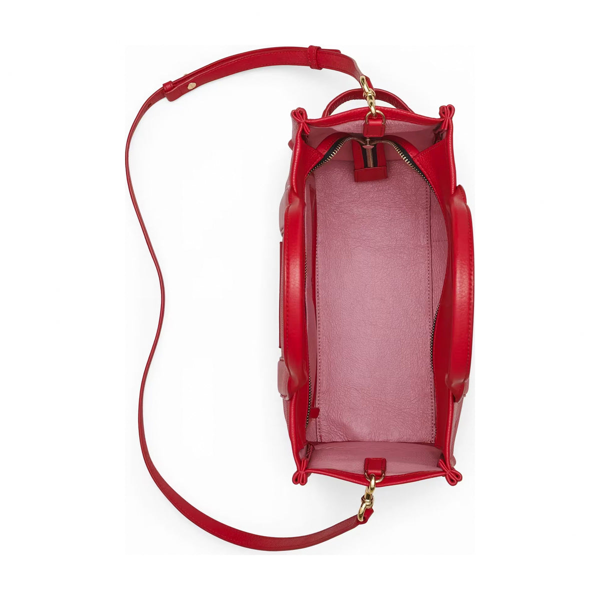 Marc Jacobs The Leather Medium Tote Bag - TRUE RED