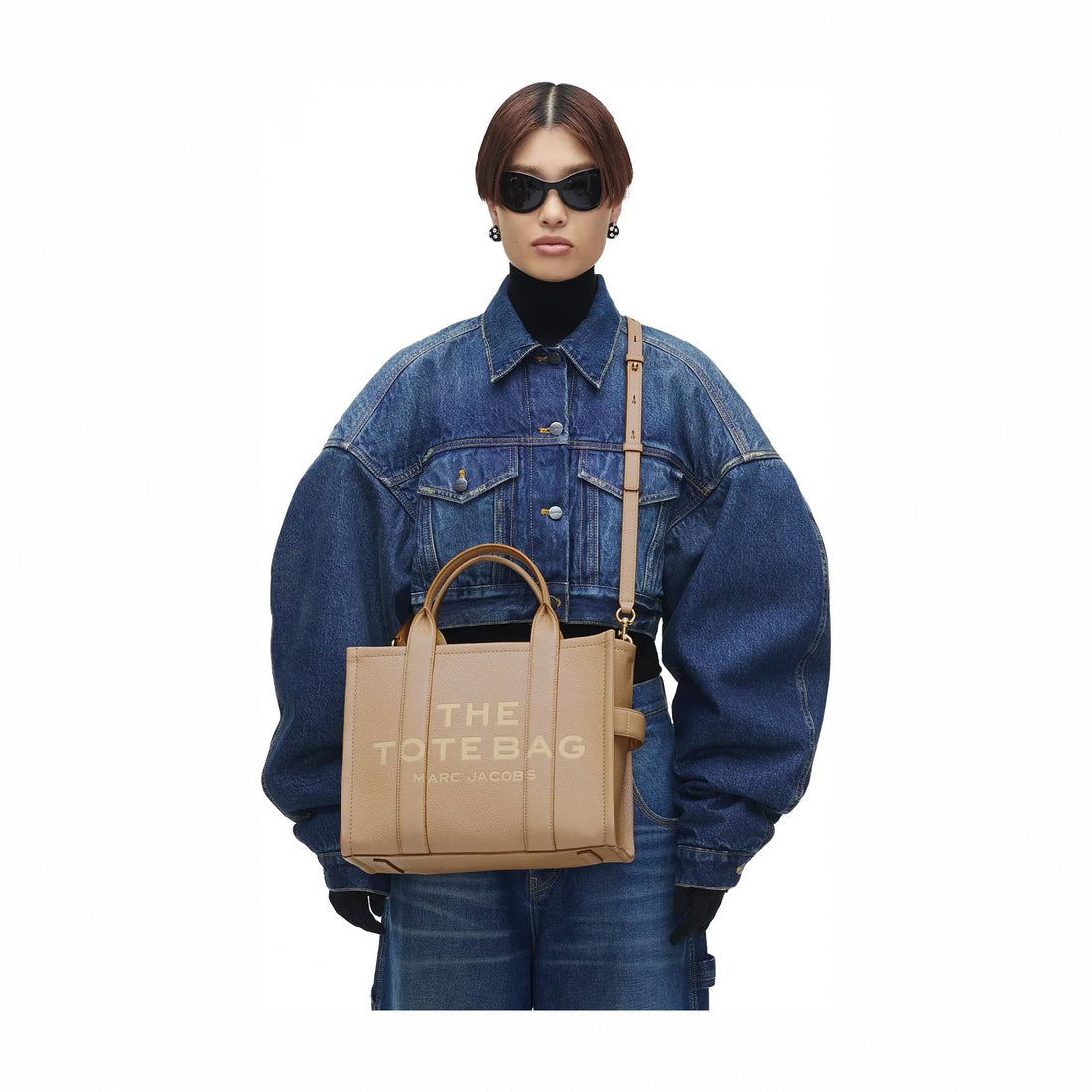 Marc Jacobs The Leather Medium Tote Bag - CAMEL