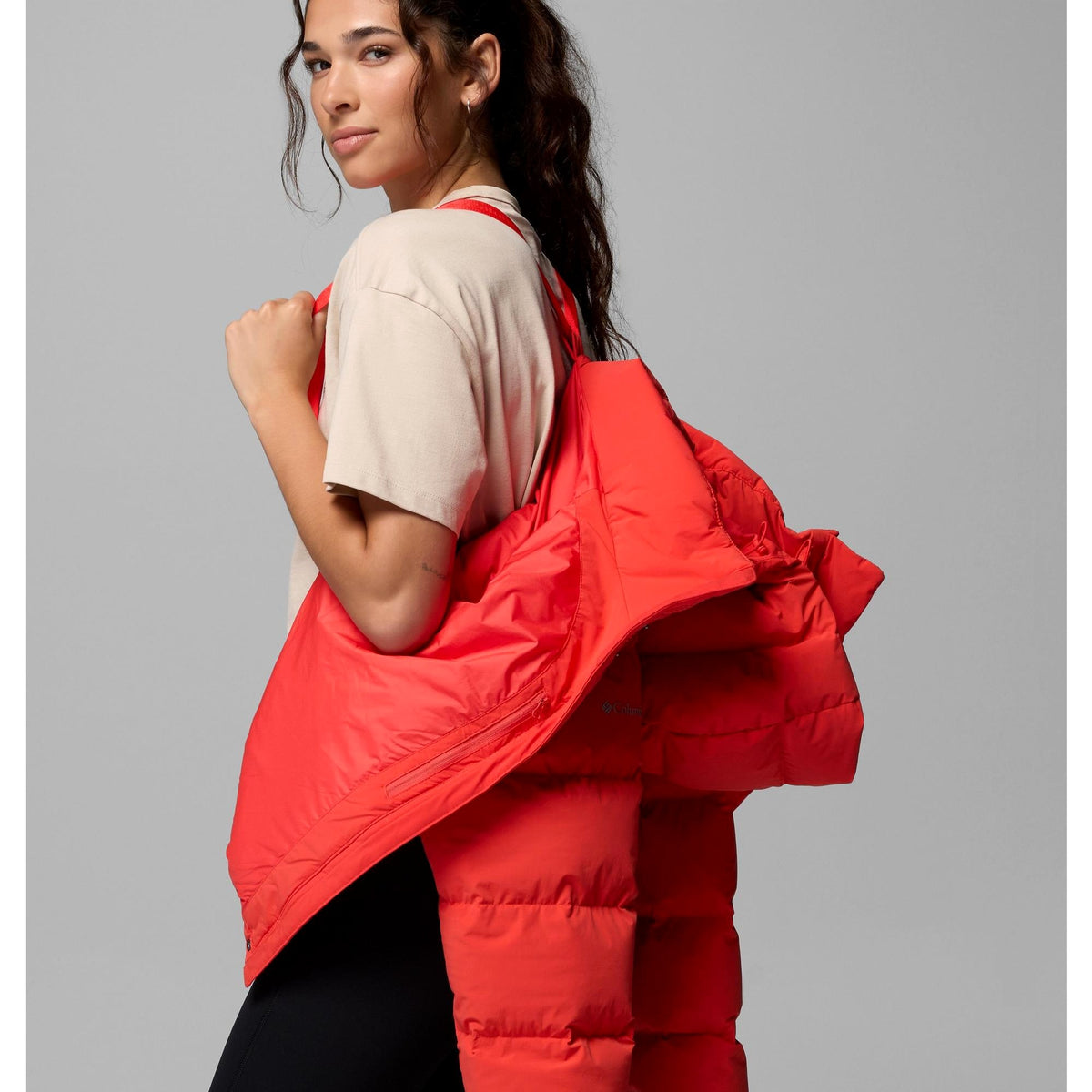 Columbia Women's Amaze Puff Hooded Jacket - Poppy Red