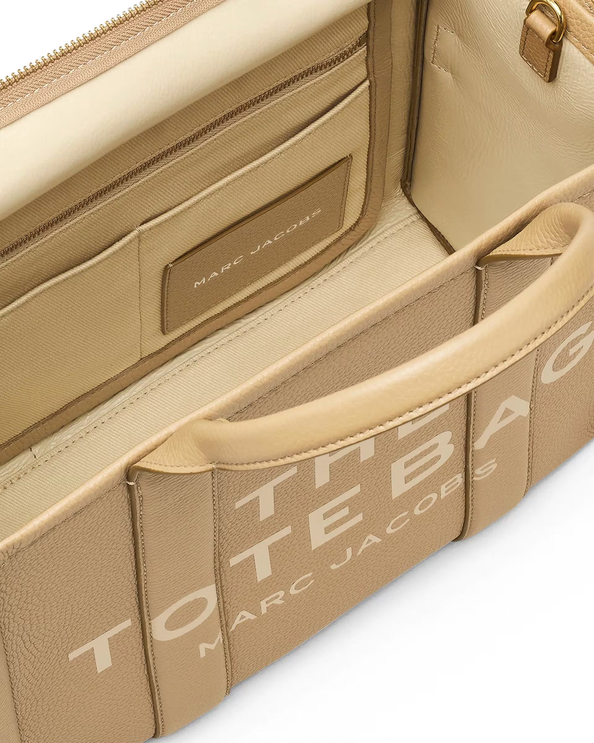 Marc Jacobs The Leather Medium Tote Bag - CAMEL